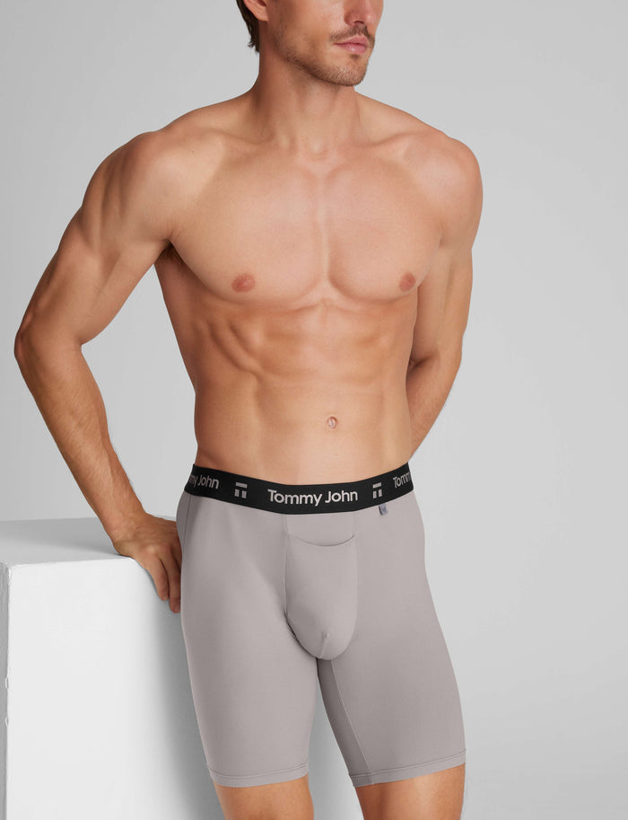 Air Boxer Brief 8"::Ash/Black WB