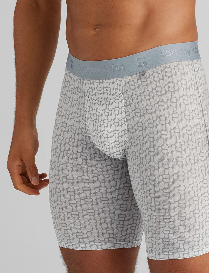 Air Boxer Brief 8"::Stacked Pebbles