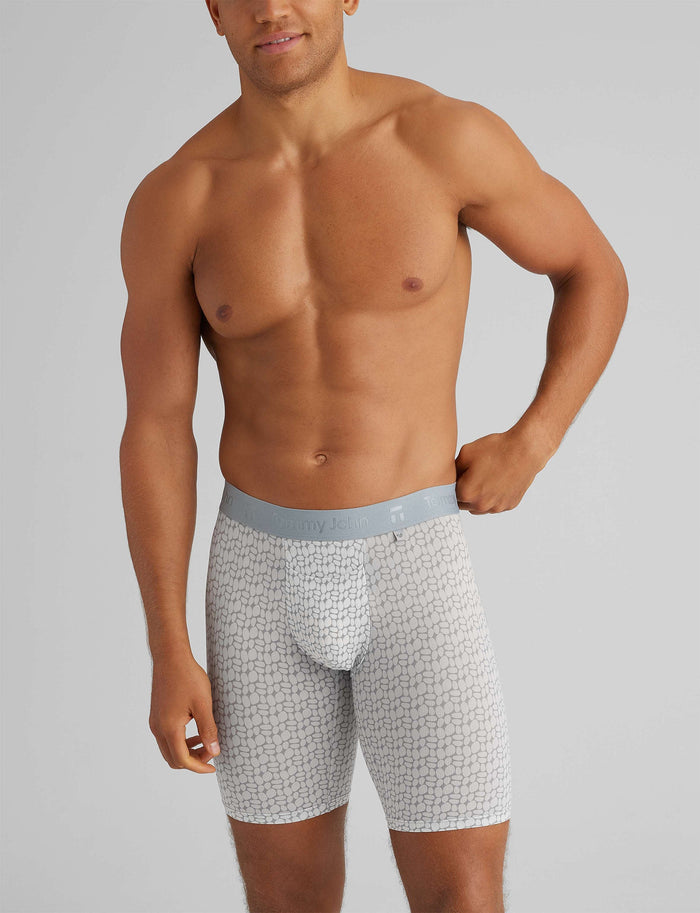 Air Boxer Brief 8"::Stacked Pebbles
