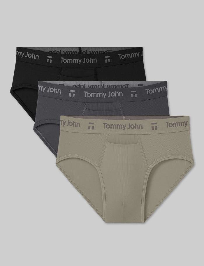 Air Brief (3-Pack)::Black/Gray Pinstripe/Laurel Oak