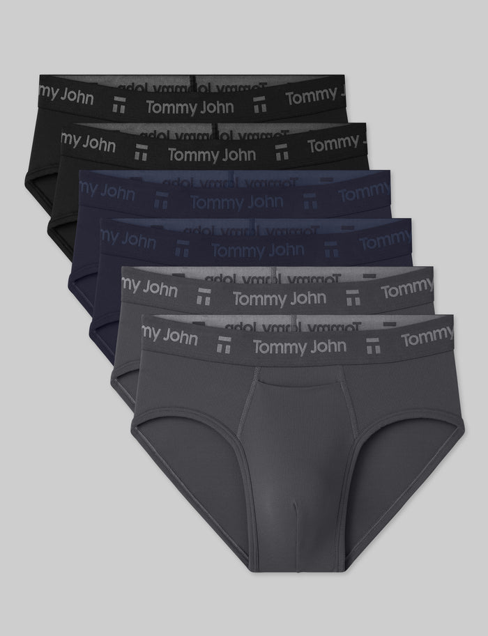 Air Brief (6-Pack)::Black/Baritone Blue/Gray Pinstripe