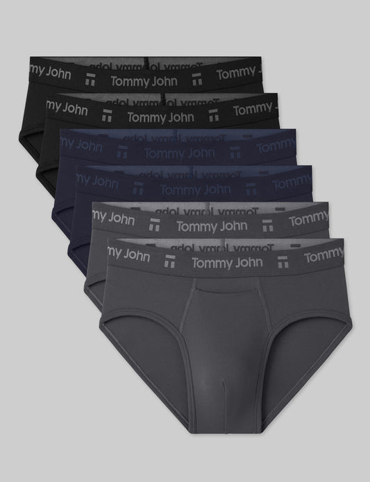 Air Brief (6-Pack)::Black/Baritone Blue/Gray Pinstripe