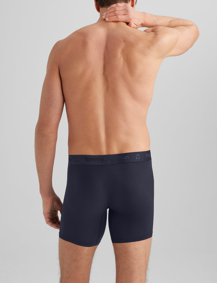 Air Mid-Length Boxer Brief 6" (3-Pack)::Black/Blue/Gray