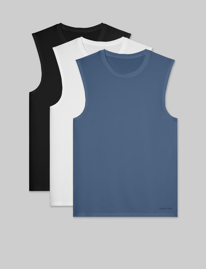 Air Muscle Tank (3-Pack)::Black/White/Blue Horizon