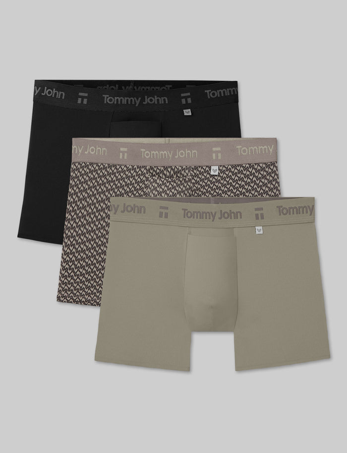 Air Trunk 4" (3-Pack)::Black/Falcon Stockinette/Laurel Oak