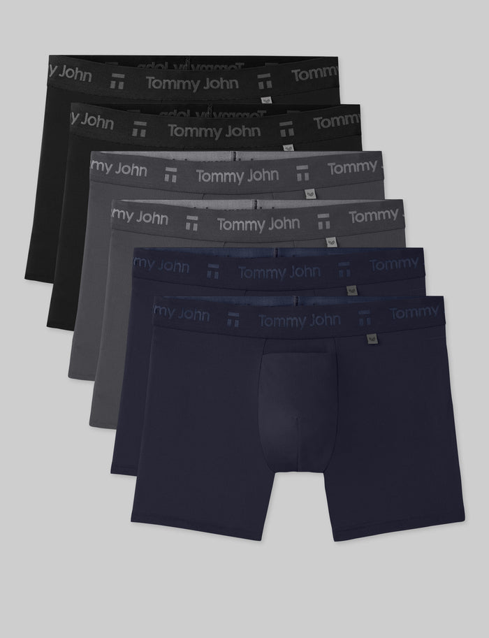 Air Trunk 4" (6-Pack)::Black/Blue/Gray