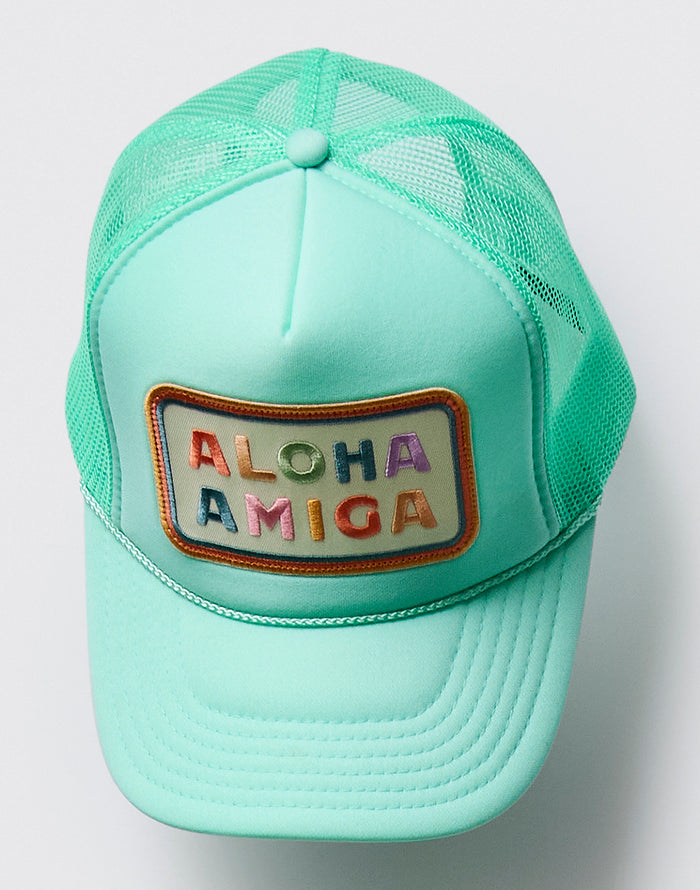 Aloha Amiga Trucker: Seafoam