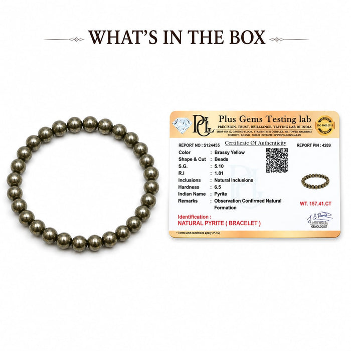 ANS BILLION Natural Pyrite Bracelet for Men &amp; Women