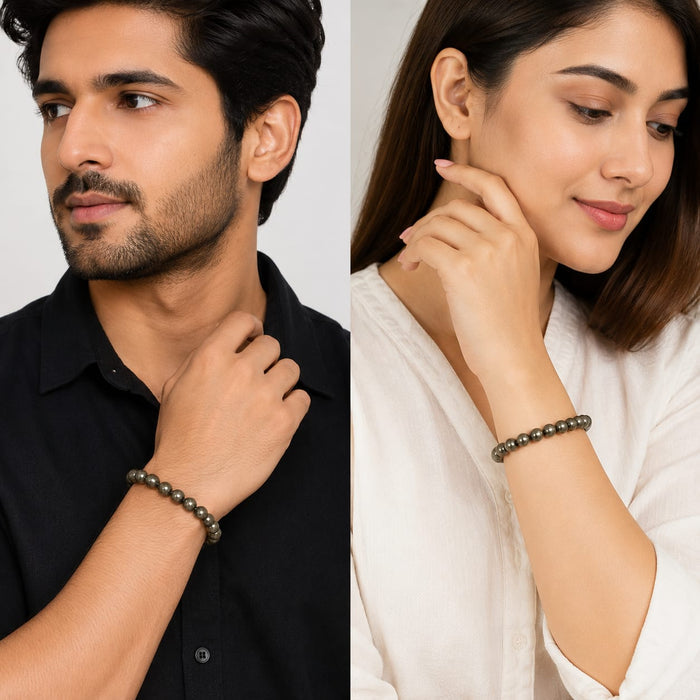 ANS BILLION Natural Pyrite Bracelet for Men &amp; Women