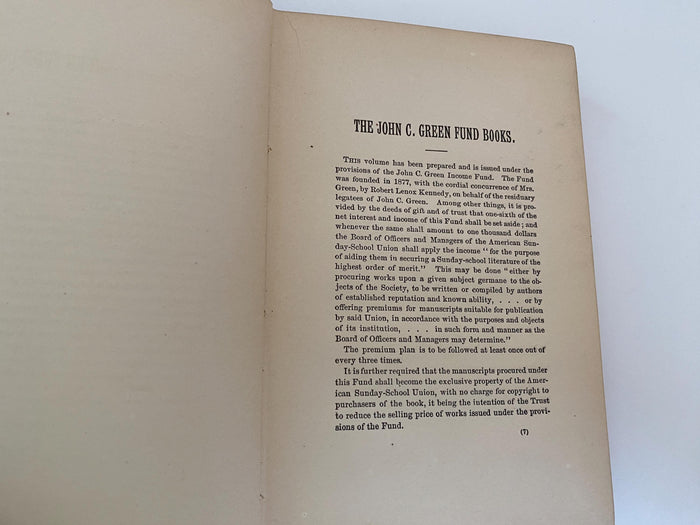 Antique Book Published by The American Sunday-School Union at Duckwells