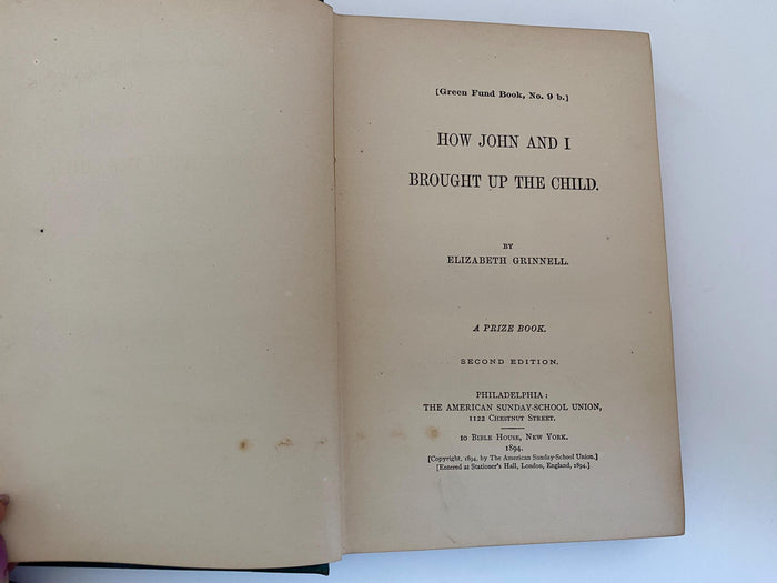 Antique Book Published by The American Sunday-School Union at Duckwells