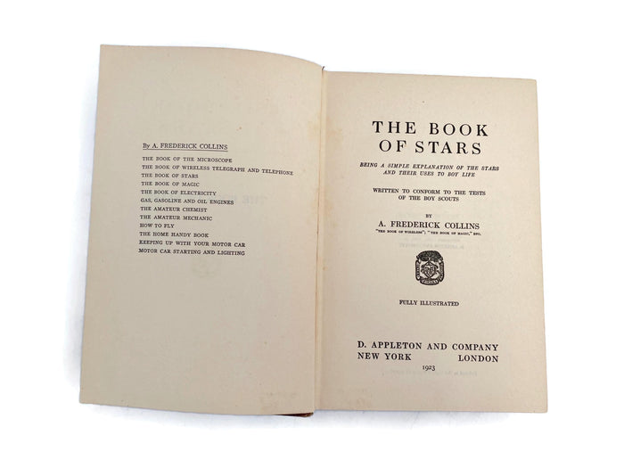 Antique Book, The Book of Stars, 1923 Illustrated Astronomy Guide