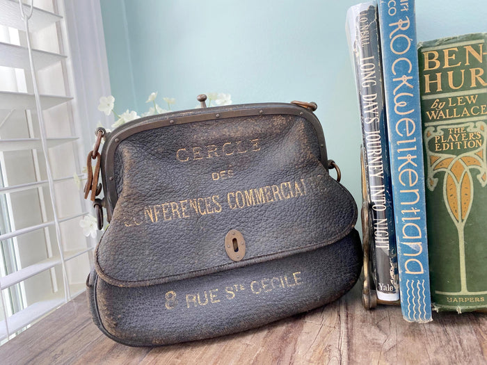 Antique French Commercial Bag, Parisian Advertising at Duckwells