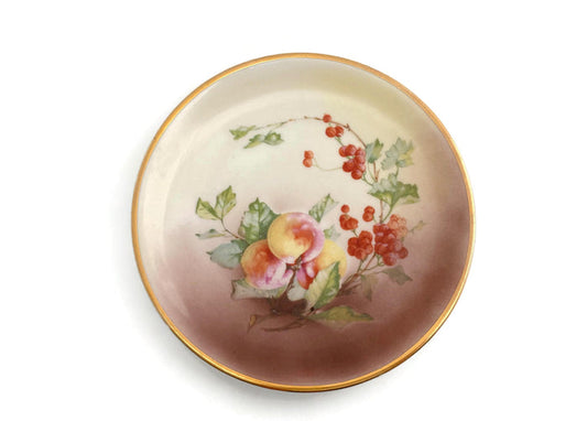 Antique Peaches and Berries Plate By C.T. Altwasser, Germany at Duckwells