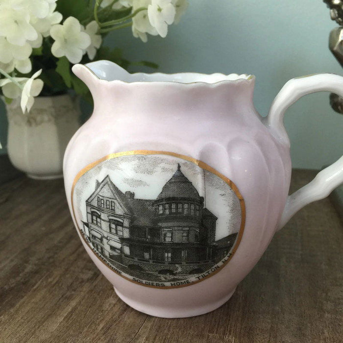 Antique Tilton New Hampshire Soldiers Home Creamer at Duckwells