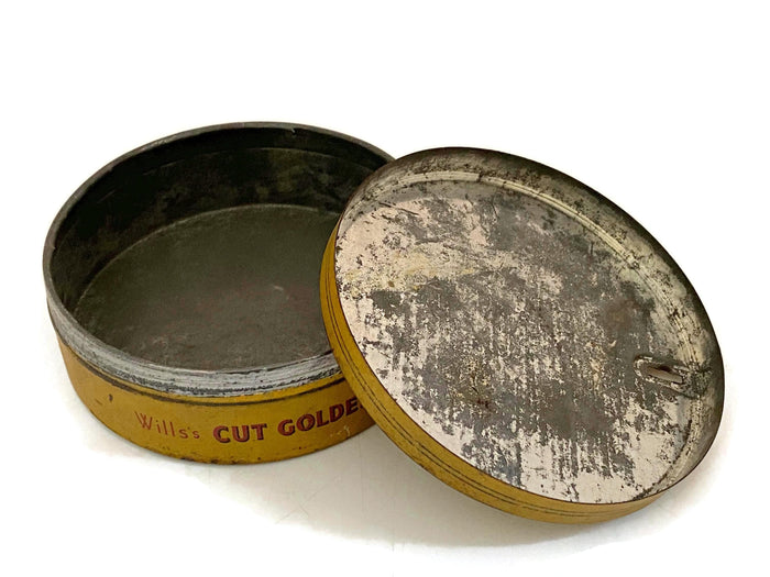 Antique Tobacco Tin Will's Cut Golden Bar at Duckwells