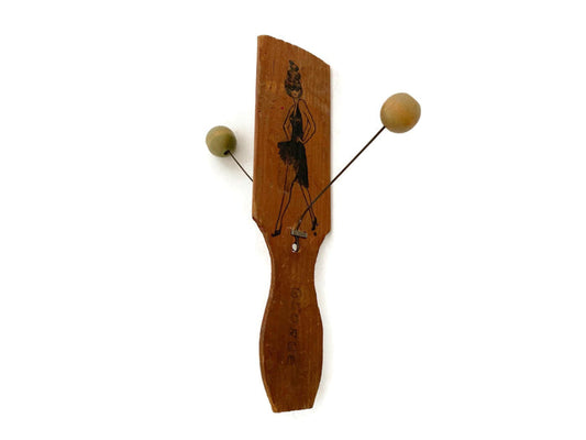 Antique Wood Toy, Dancing Jig Noisemaker at Duckwells