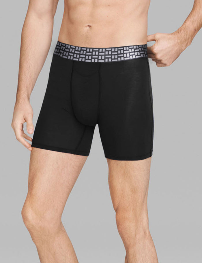 Apollo Mid-Length Boxer Brief 6"::Black