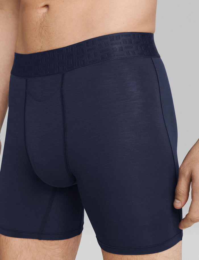 Apollo Mid-Length Boxer Brief 6"::Navy Blazer