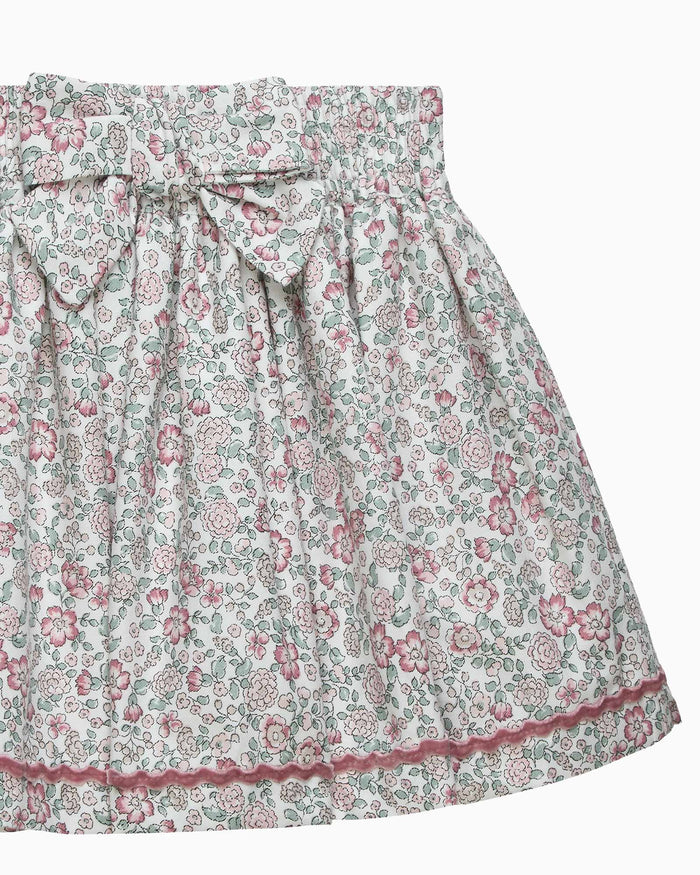Confiture Skirt Arabella Floral Ric-Rac Skirt in Pink