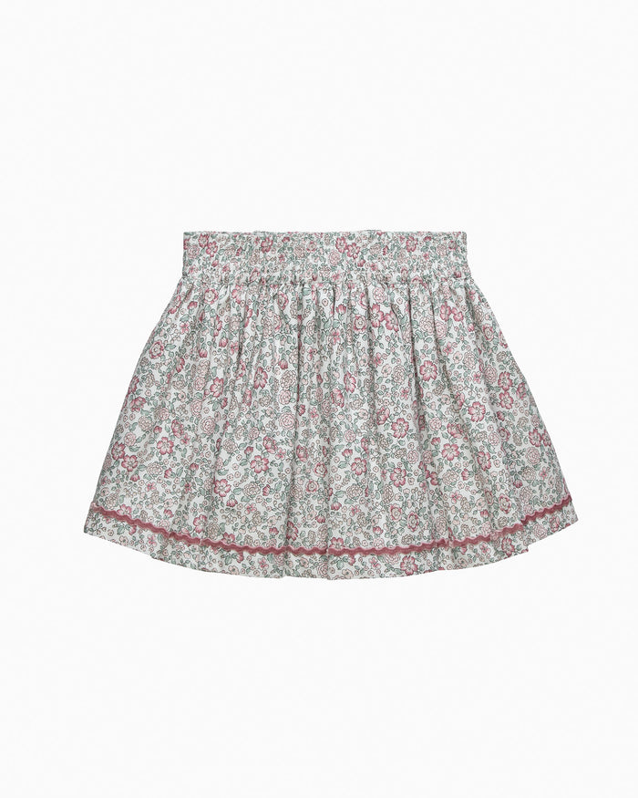 Confiture Skirt Arabella Floral Ric-Rac Skirt in Pink
