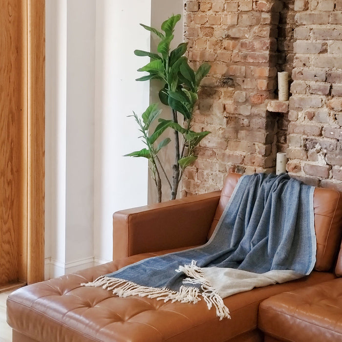 Artisanal Handwoven Cotton Throw Blanket