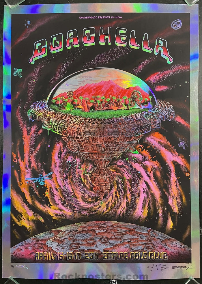 AUCTION - Coachella '11 - Emek - Red Sparkle Foil Variant - Edition of 15 - Excellent