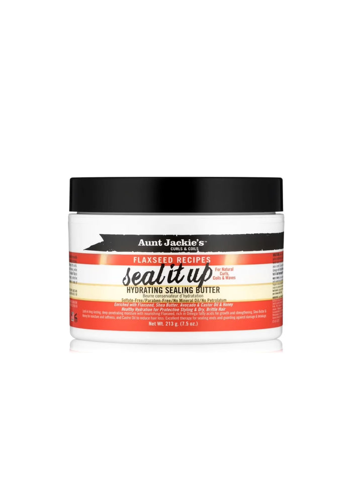 Aunt Jackie's Flaxseed Seal It Up 213 g – Hydraterende Haarolie voor Krullen en Bescherming