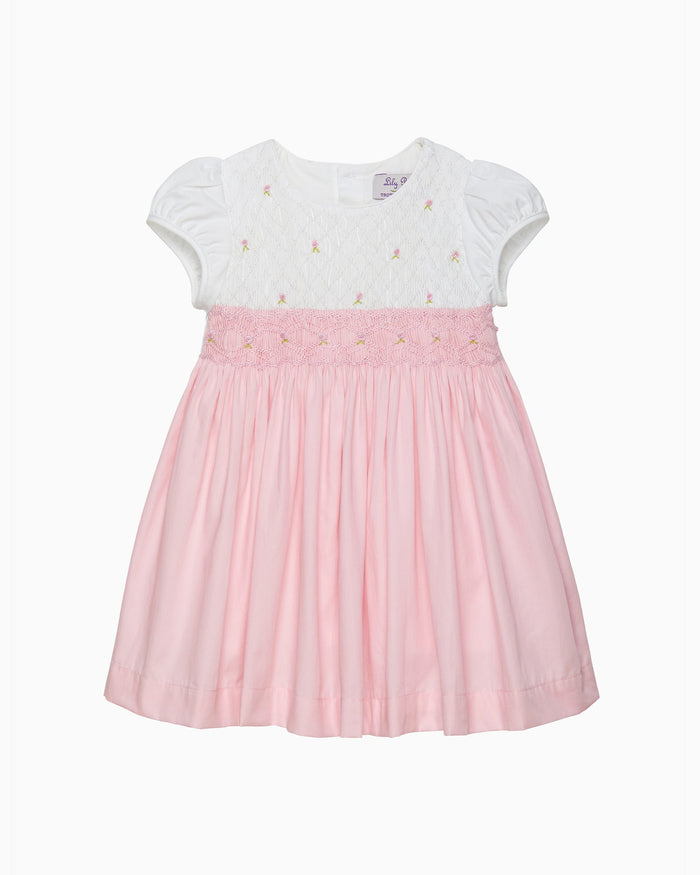 Lily Rose Dress Baby Rose Hand Smocked Dress in Pink