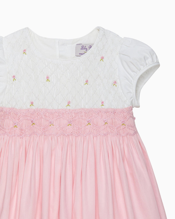 Lily Rose Dress Baby Rose Hand Smocked Dress in Pink