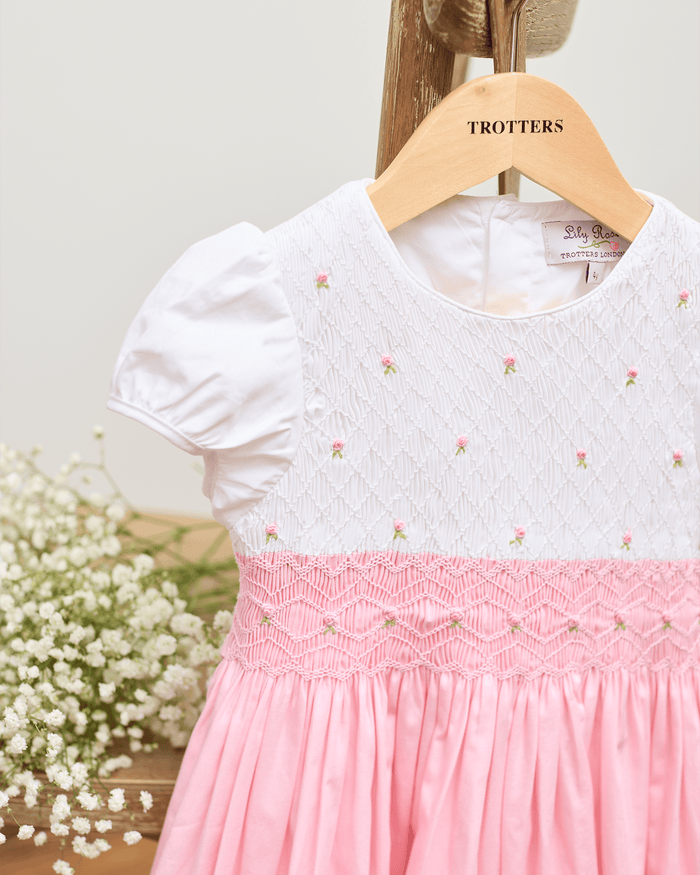 Lily Rose Dress Baby Rose Hand Smocked Dress in Pink