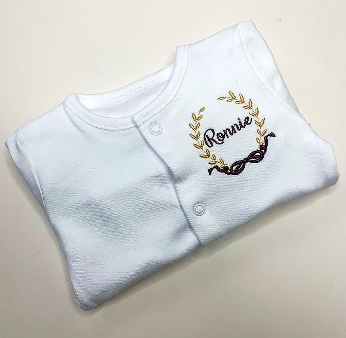 Babygrow with Wreath Design