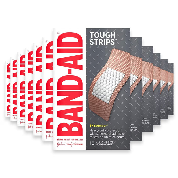 Band-Aid Tough Strips XL Bandages - 10 Ct - 24 Pack