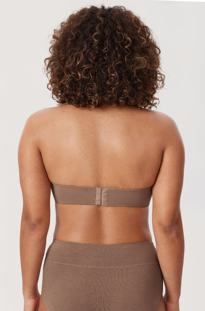 Women's Bandeau Strapless Bra Brown Purple