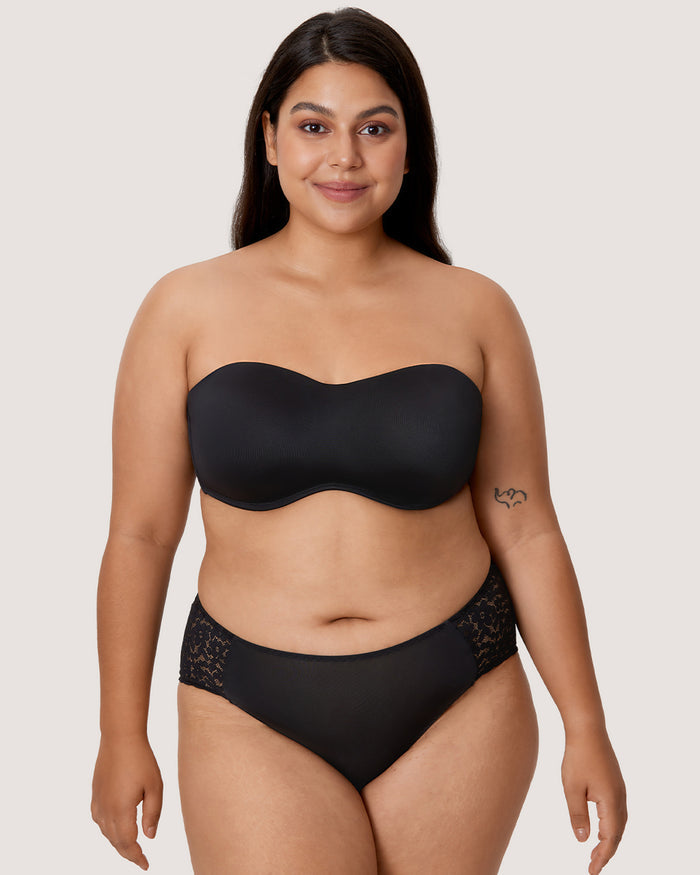 Women's Bandeau Strapless Bra Black