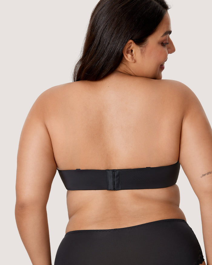 Women's Bandeau Strapless Bra Black