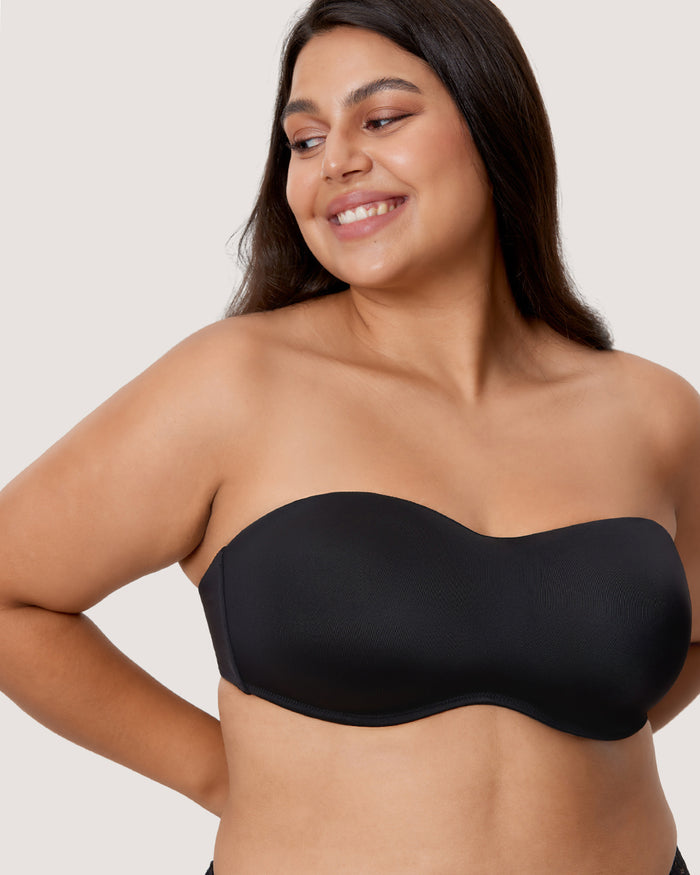 Women's Bandeau Strapless Bra Black