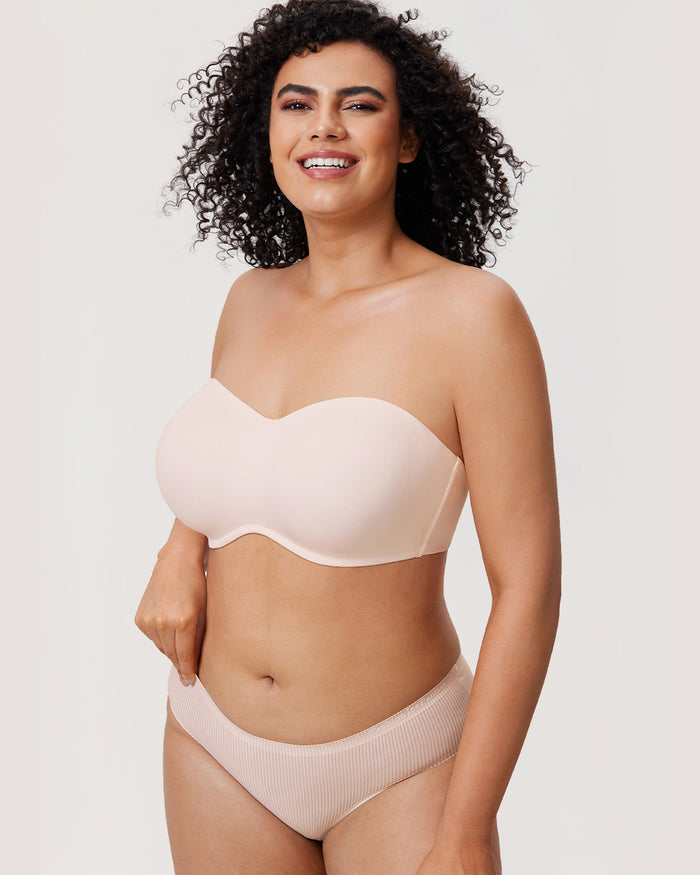 Women's Bandeau Strapless Bra Coconut White
