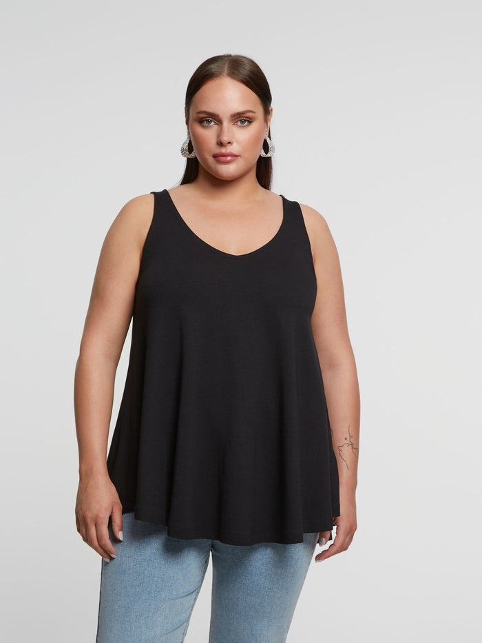 Basic black tank top - Mat