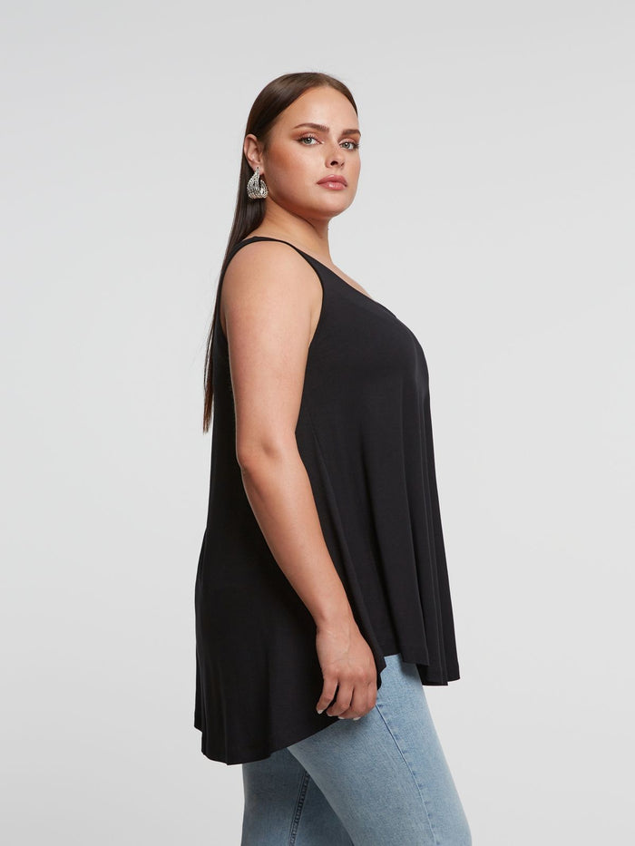 Basic black tank top - Mat