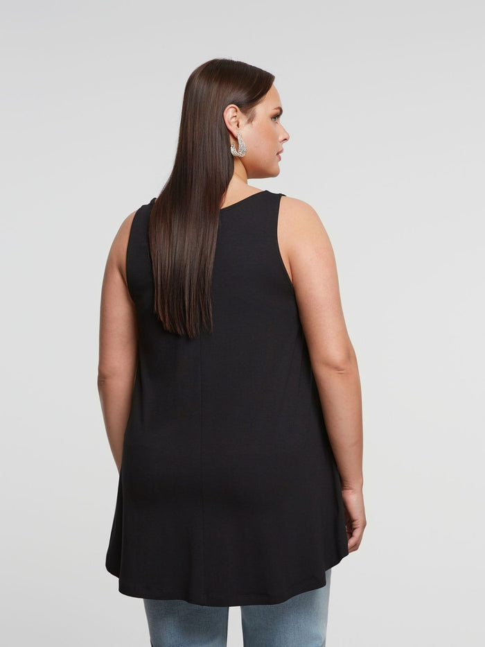 Basic black tank top - Mat