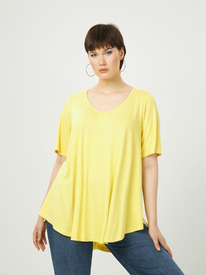 Basic curve hem yellow top - Mat