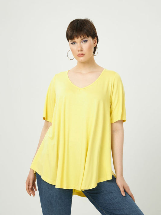 Basic curve hem yellow top - Mat