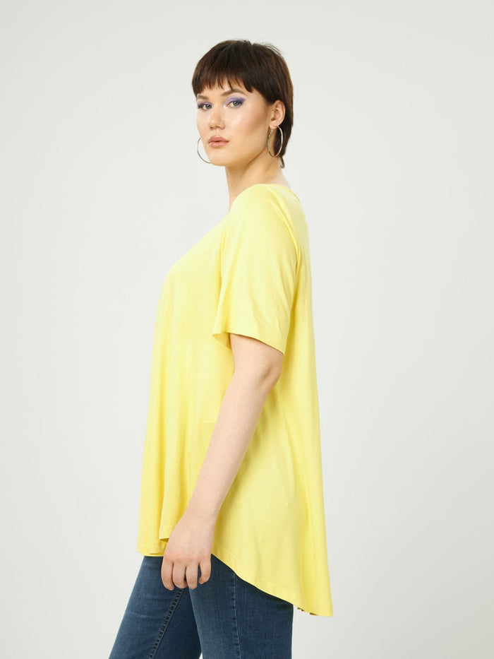 Basic curve hem yellow top - Mat