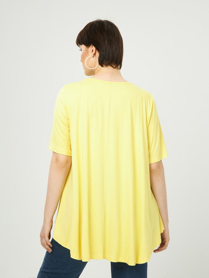 Basic curve hem yellow top - Mat