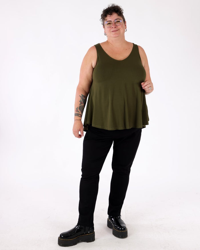 Basic khaki tank top - Mat