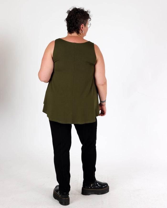 Basic khaki tank top - Mat