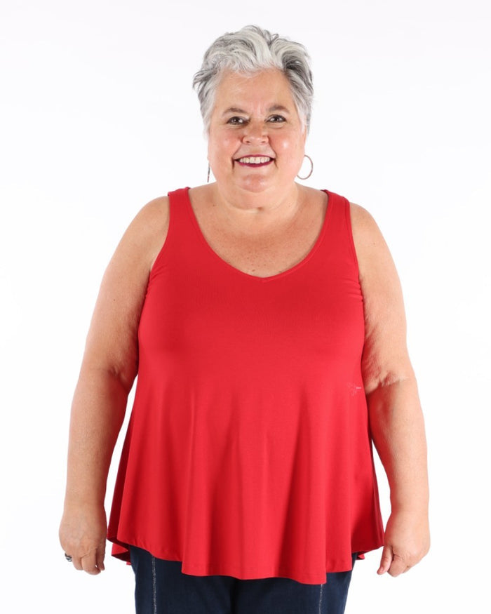 Basic red tank top - Mat