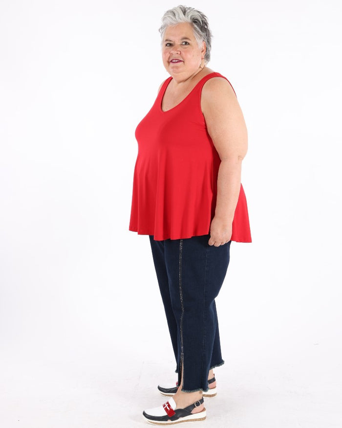 Basic red tank top - Mat
