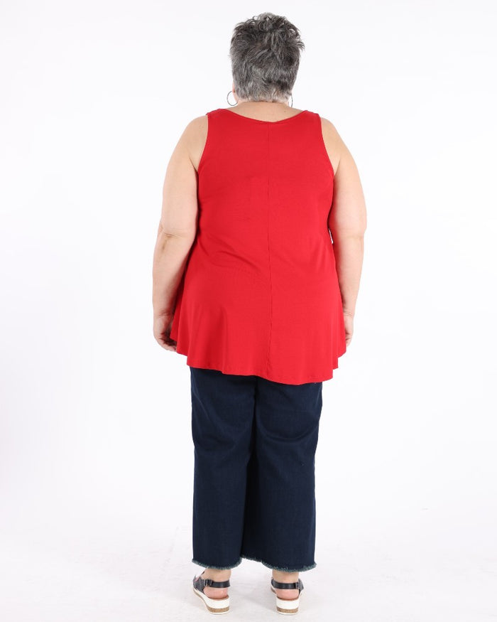 Basic red tank top - Mat